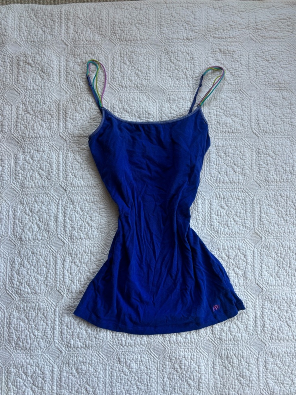 Vintage Aeropostale Blue Cami Tank with Rainbow Straps